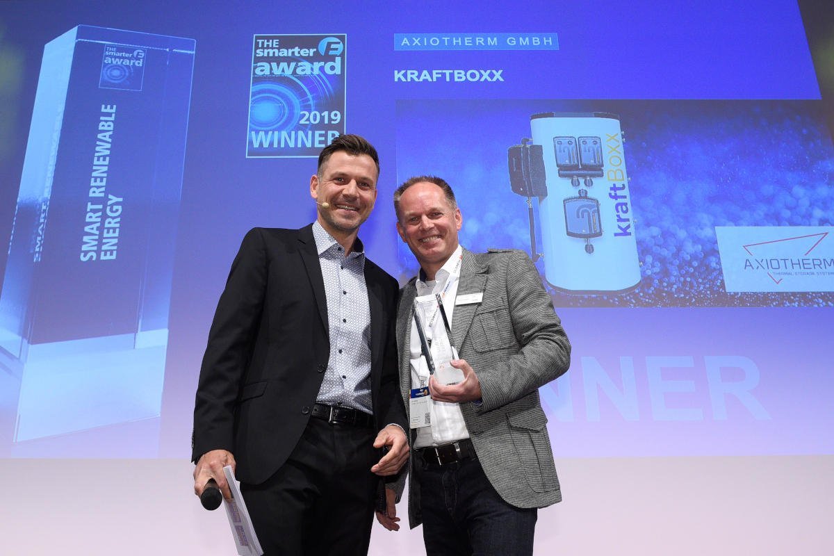Axiotherm GmbH gewinnt smarter E Award 2019 in der Kategorie „Smart Renewable Energy“
